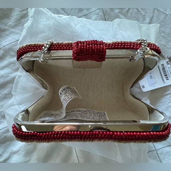 🆕 Zara | 💙❤️🤍Beaded Clutch🤍❤️💙 - Picture 5 of 10